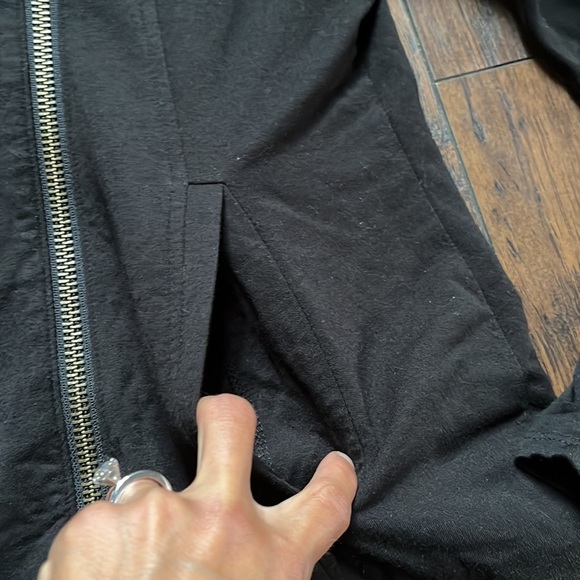 Helmut Lang Black Asymmetrical Zip Up Jacket - Picture 4 of 8